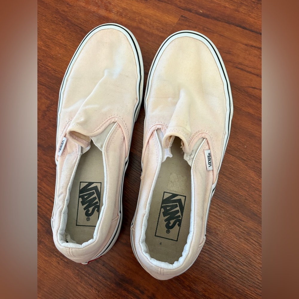 Vans light pink some discoloration see pics great shape size 9